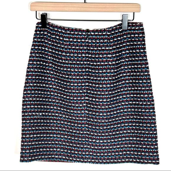 Loft red white blue black A-line tweed business casual skirt size 4 petite 4P - Picture 5 of 5